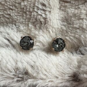 Large Grey/Blue Stud Earrings